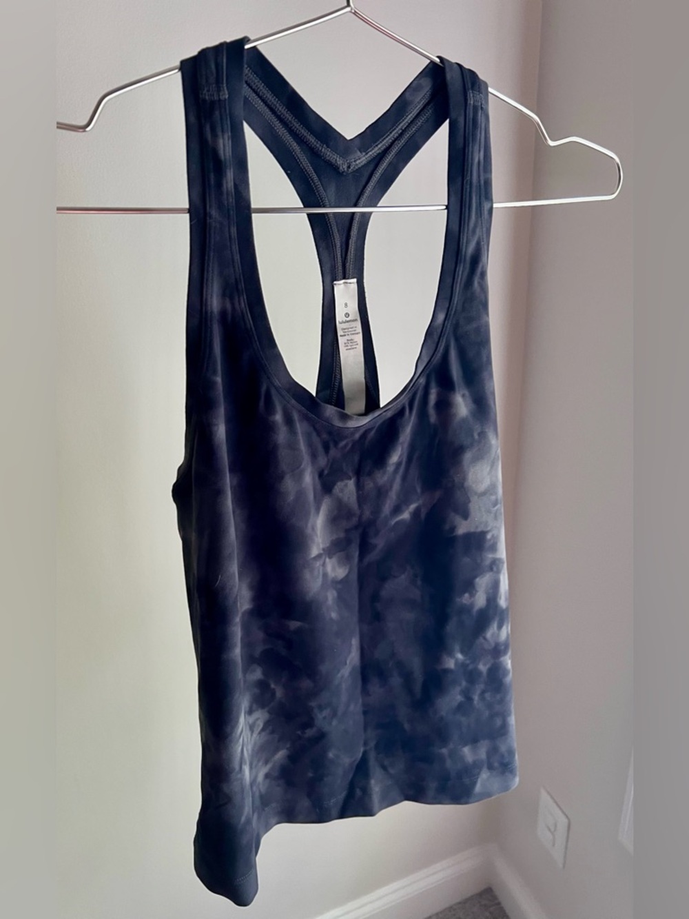Lululemon Swiftly Tech Scoop neck black Tie-Dye Racerback Tank Top